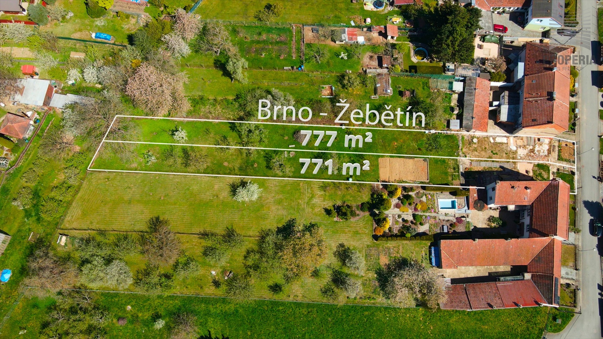 Prodej stavebního pozemku 777 m², Brno - Žebětín