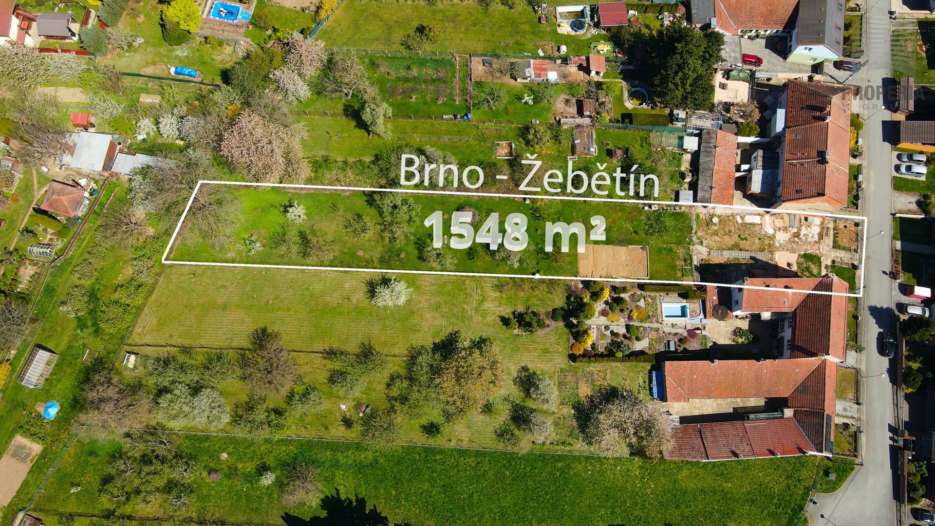 Prodej stavebního pozemku 1 548 m², Brno - Žebětín