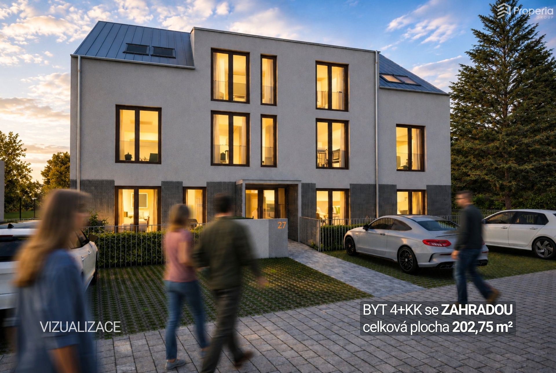 Byt 4+kk se zahradou, terasou a sklepem, Brno - Řečkovice